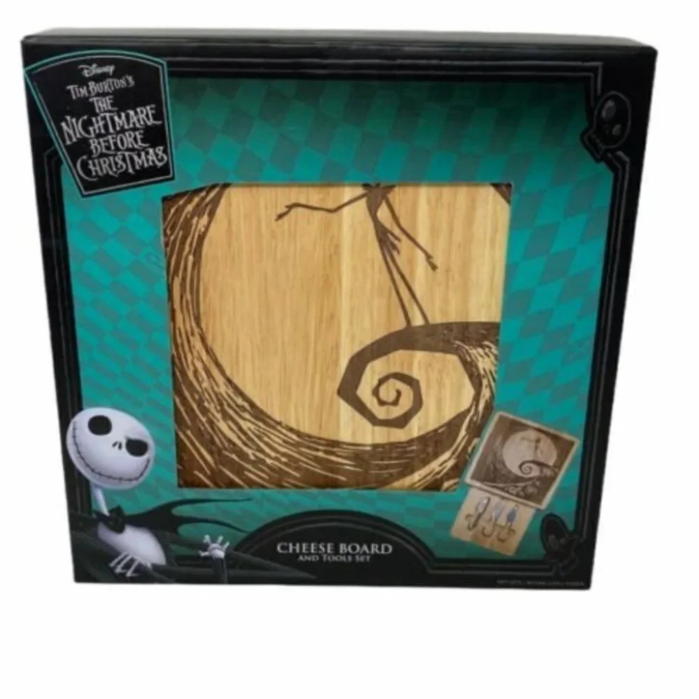 Disney Nightmare Before Christmas Wood Cheese Board And Tools Set Party Jack‎